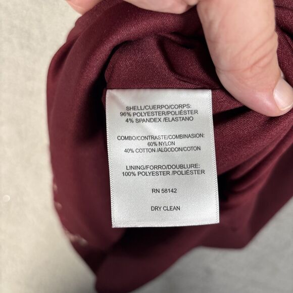 NWT Maggy London Cocktail‎ Dress Women’s Size 8 Wine Lace Romantic Holiday Sexy - Picture 15 of 16